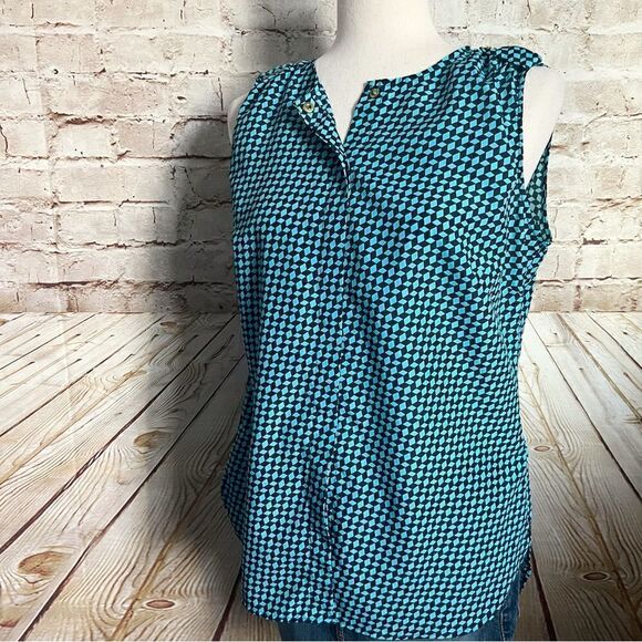 Michael Kors geometric sleeveless blouse - Picture 1 of 6